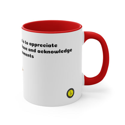 Capoeira saying and photo Accent Coffee Mug, 11oz